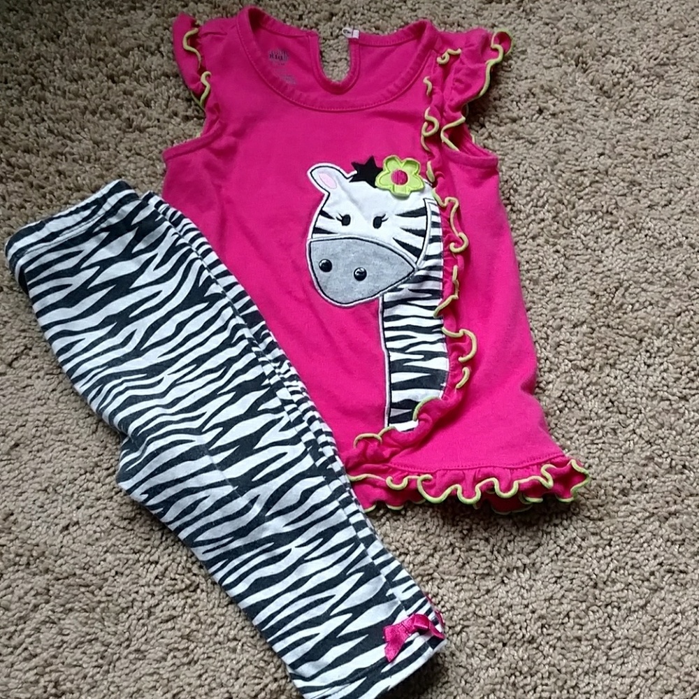 2 piece zebra outfit